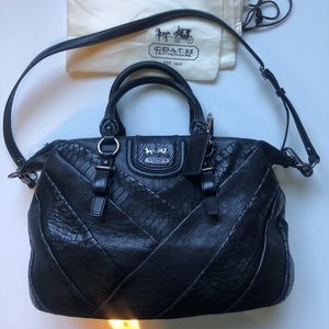 Coach Madison Diagonal Python Purse